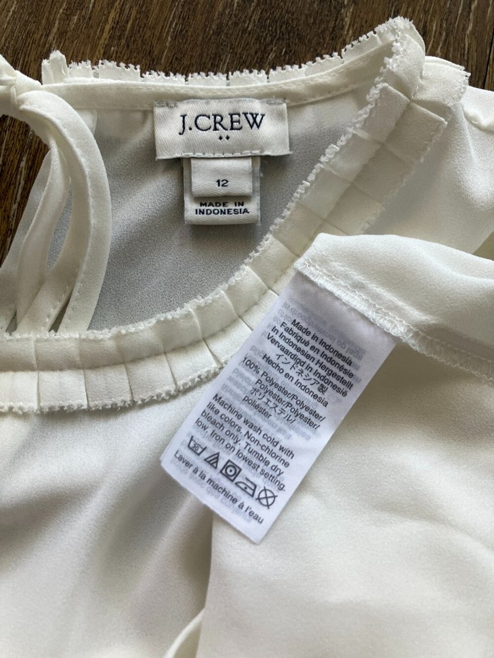 J. Crew Ruffled Fancy Neutral Tank Top - Picture 4 of 7